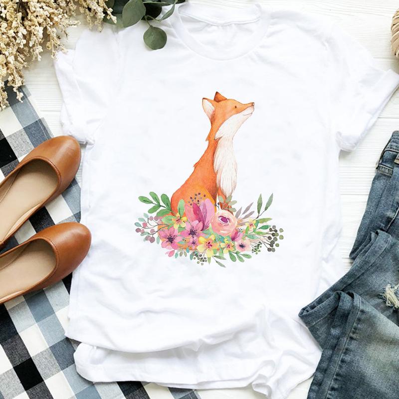 Women Lady Cartoon Cat Coffee Life Pet Cute Trend Fashion Print Tshirt Shirt Clothes Top Graphic Female T Tee Womens Tshirt