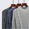 Export Single Autumn Crew Neck Knitting Sweater Silver Thread Stitching Silm Long Sleeves Fashion Style Pullover Bottoming Shirt Women's Clothing