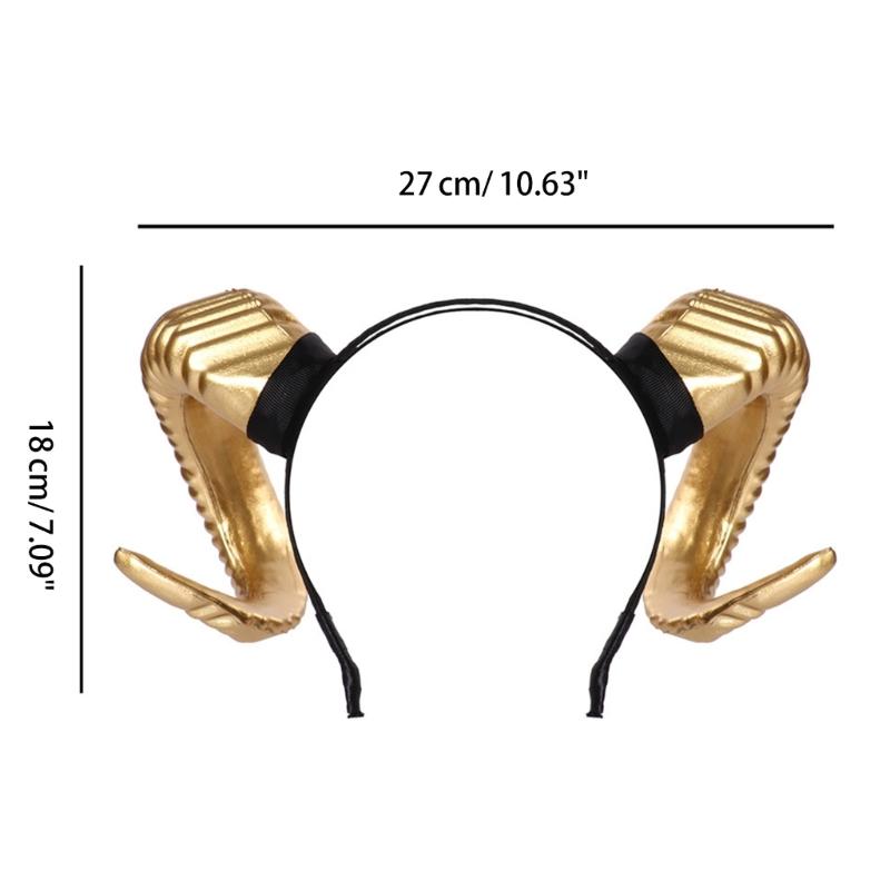 Halloween Witch Ox Horn Shape Headband Shoot Movie Demon Evil Hair Hoop Greek God Cosplay Party Costume Headpiece
