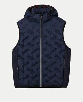 Winter Jacket Tom Tailor Hybrid Vest with Hood (1041313) Sky Captain Blue