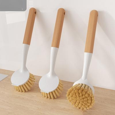 Leichter Luxus Topfbürste mit Holzgriff Langstielige Küchenreinigungsbürste Ein perfektes Werkzeug zum Abwaschen von Geschirr und TÖPFEN