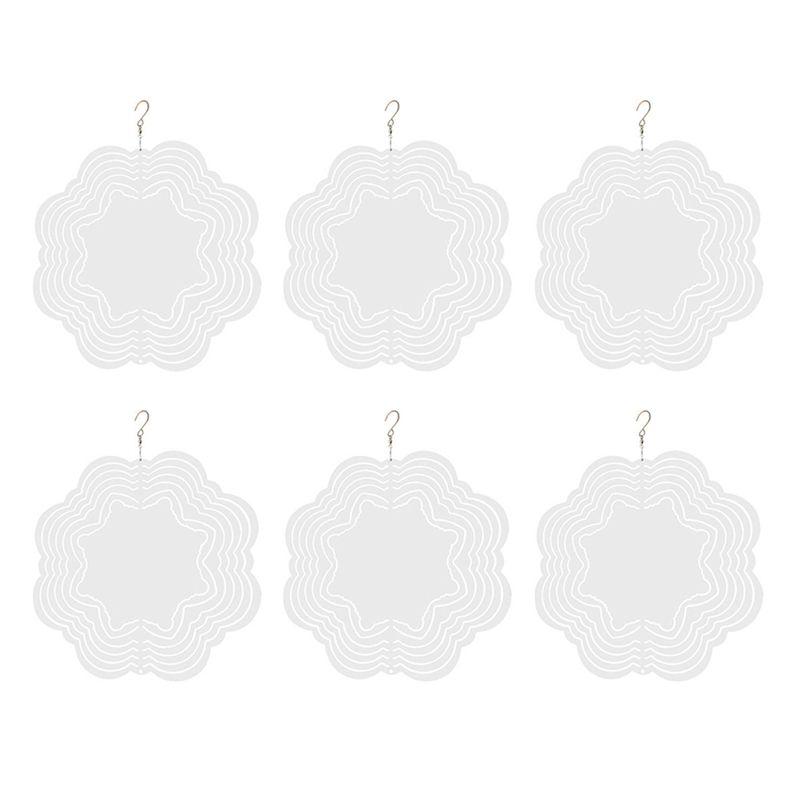 M-Modern-6 шт. Заготовки 3D Садовые вертушки Заготовки для сублимации Двусторонние ветряные скульптуры