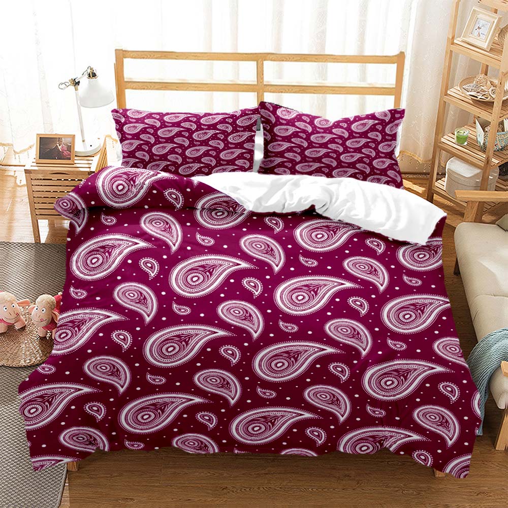 Paisley Pattern Ethnic Style 3D Printed Bedding Queen Bedding Set Soft And Comfortable Customized King Size Bedding Set