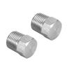Male Thread Stainless Steel Pipe Countersunk Plug Hex Head Socket Pipe Fittings(PT1 8 2PCS)