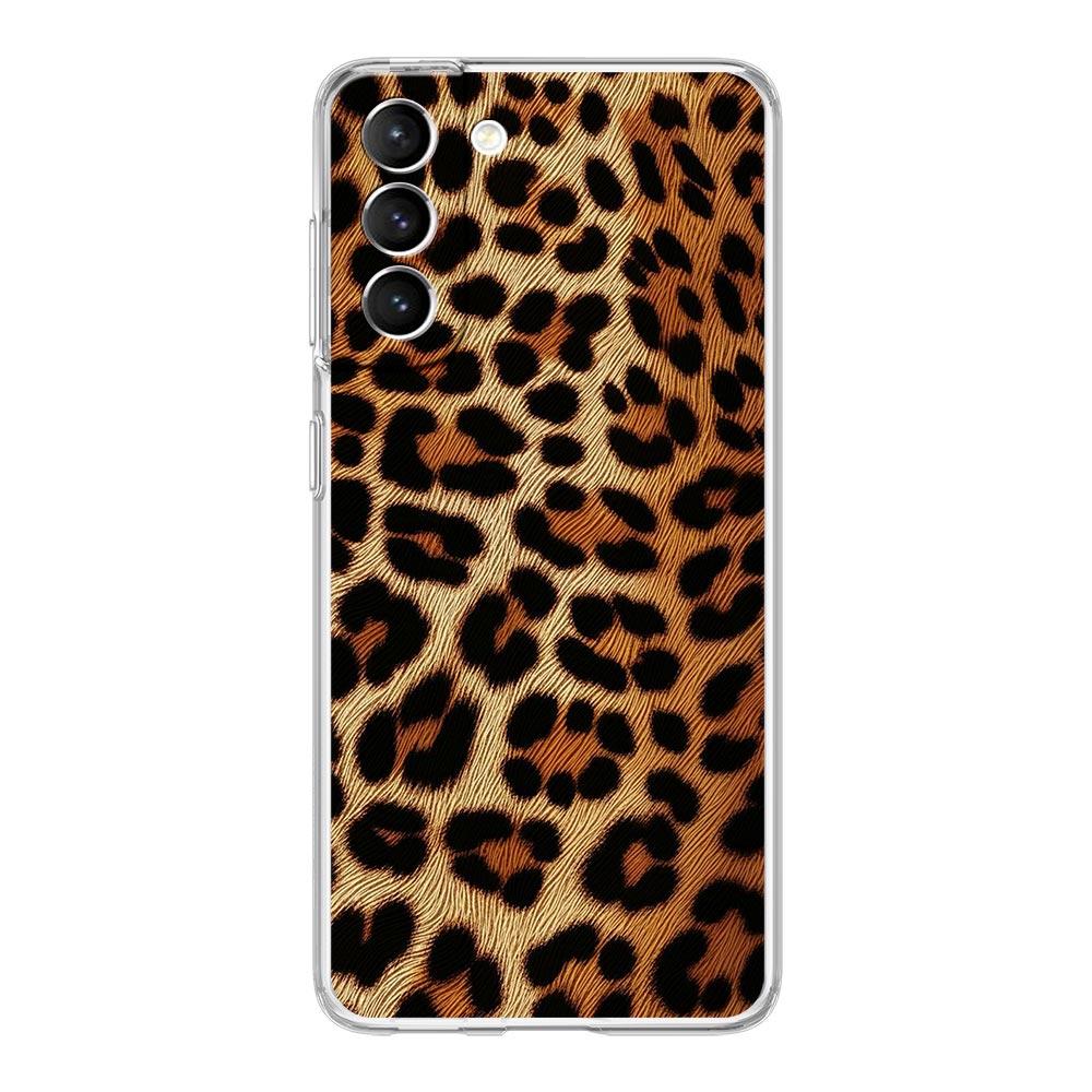 Phone Case For Samsung Galaxy S25 Edge S24 S23 FE S22 Ultra S20 S21 5G S10 Plus S10E Clear Cover Fashion Tiger Leopard Print