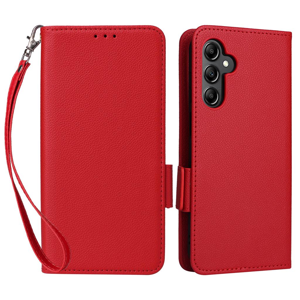 For Samsung Galaxy A15 4G/5G Wallet Case PU Leather Litchi Texture Phone Stand Cover
