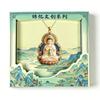 Collier Pendentif Guanyin en Alliage de Zinc Fait Main avec Base Lotus Design Relief Floral Souvenir de Voyage pour Femmes Hommes