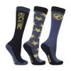 HYCONIC Unisex Adult Stars Socks (Pack of 3)