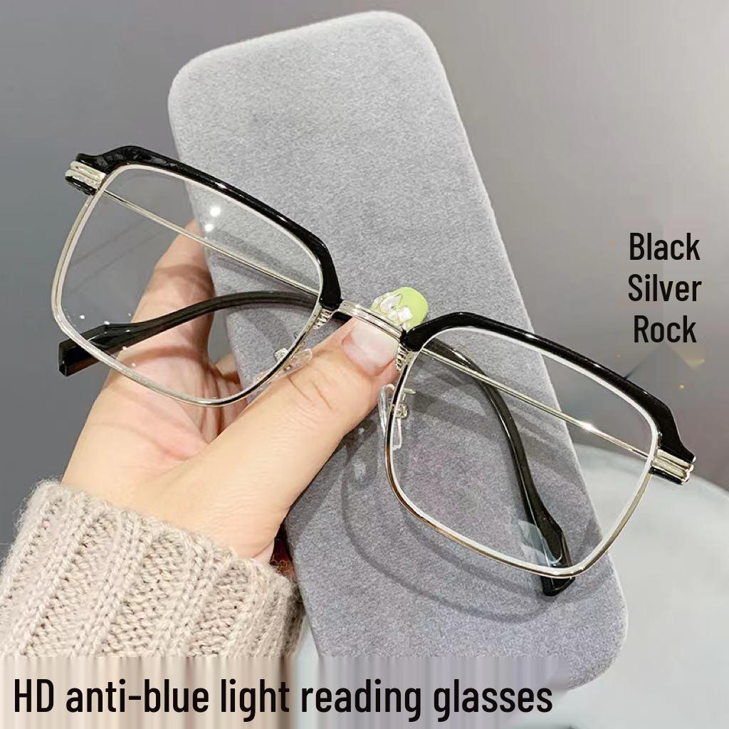 

Мужские очки для чтения с полуободковой оправой и защитой от синего света - Модные очки высокой четкости для пожилых людей