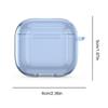 Clear Protective Case with Carabiner TPU Cover for Airpods 4(Transparent Green)