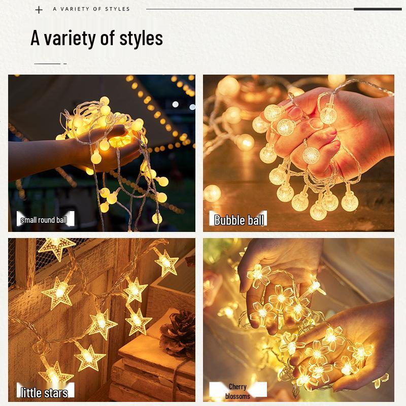 Canopy Tent Solar LED Star Lights for Outdoor Camping & Holiday Decorations