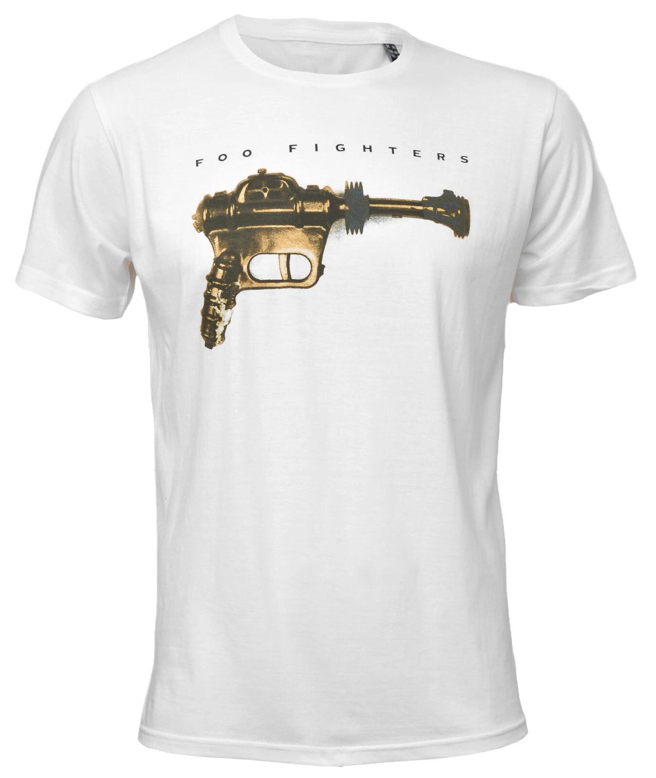 

Official Foo Fighters T Shirt Ray Gun Debut Album Art Rock Band White New XL
