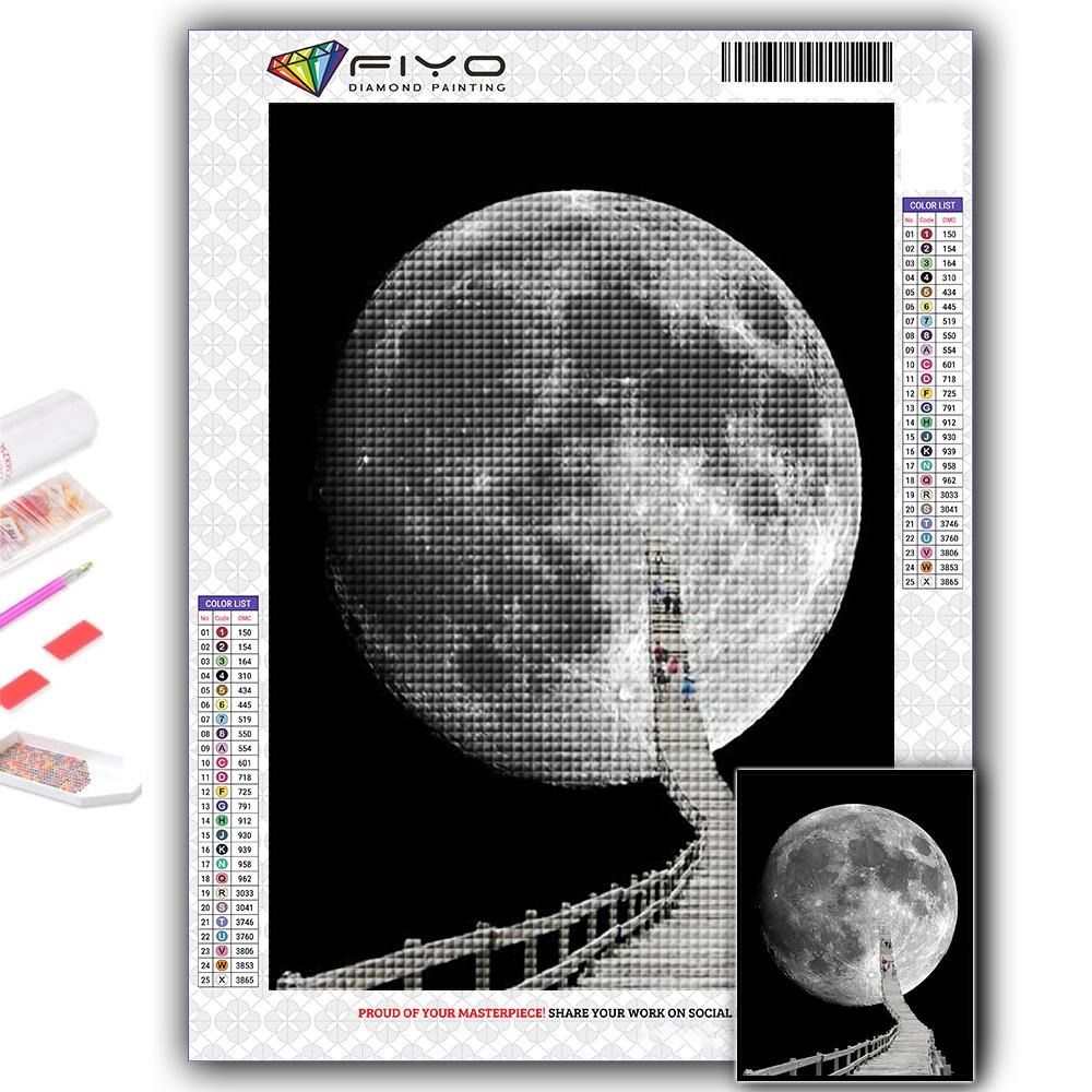 Full 5D Diy Diamond Painting Moon Art 5D Diamond Painting