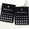 48 Stück Modischer Zirkon Ohrstecker Set Für Damen Herren Einfach Exquisit Luxus Geometrisch Ohrring Unisex Ohrpiercing Schmuck Geschenk