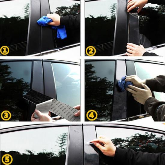 Carbon Fiber Pillar Post For 2011- Dodge Charger Door Trim Cover Accessories