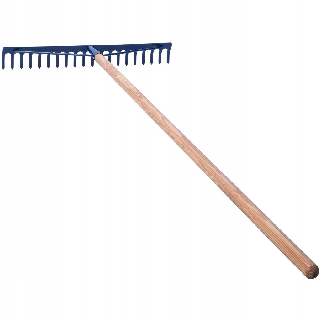 KADAX Metal Rake For Leaves Grass Stones Garden Solid 155cm With Handle