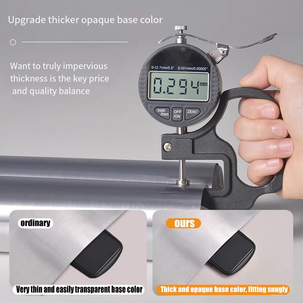 40cm PVC Metal Brushed Silver Removable Wallpaper Decor Film Vinyl Waterproof Oil-proof House Appliance Kitchen Elevator Sticker