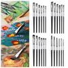 6 STÜCKE Professioneller Künstlerpinsel Flach/Schräg/Rund/Spitzpinsel für Anfänger Aquarell Gouache Malerei