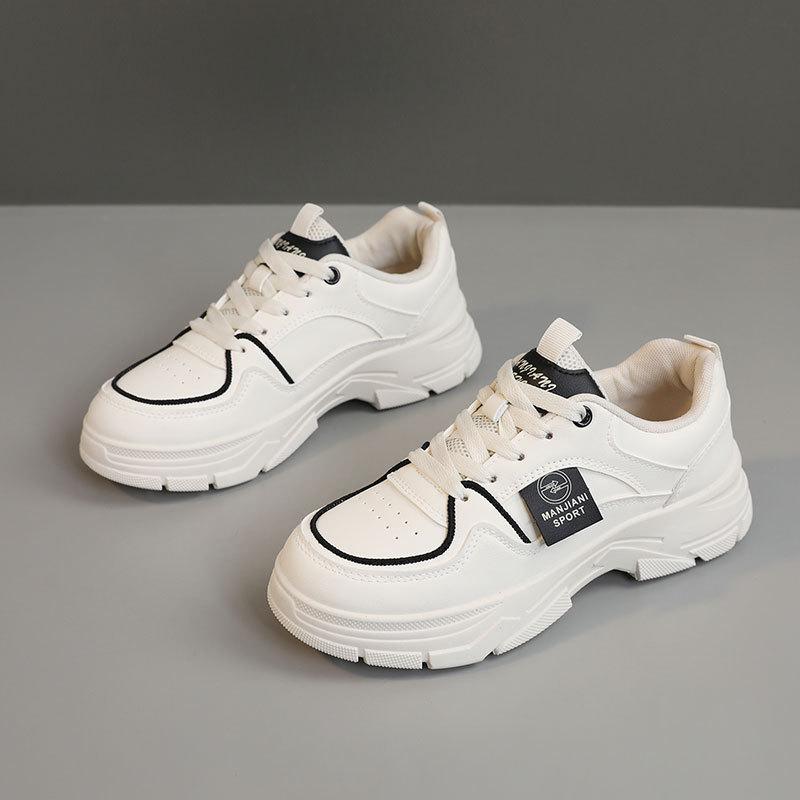 

[Customized] XQL959 new 2025 spring and summer women s 2025 height increase breathable thick-soled casual shoes white shoes 35