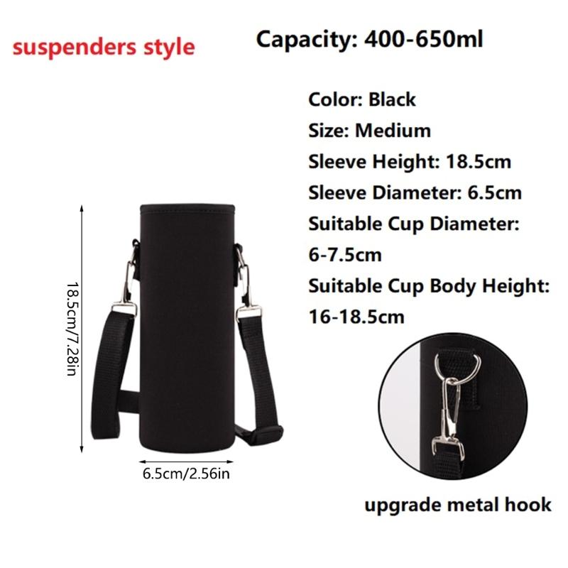 Insulated Bottle Sleeve for Mountain Cyclists, Thermal Drink Bag for Biking Hiking Water Bottle Holder Thermal Pouches