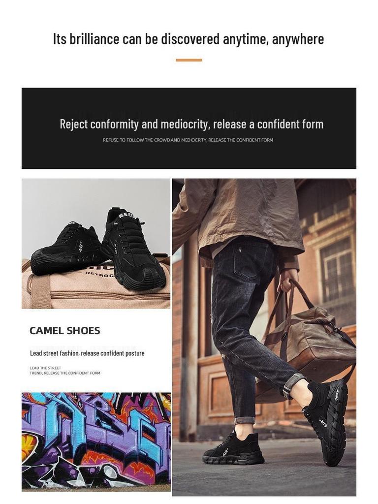 Men's Non-Slip Wear-Resistant Slip-On Work Shoes for Spring 2025