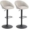 Bar Stools Set of 2 Swivel Bar Chair with Armrests and Backrest for Kitchen