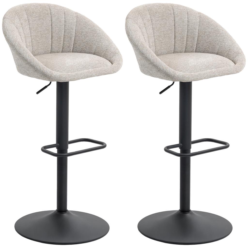 Bar Stools Set of 2 Swivel Bar Chair with Armrests and Backrest for Kitchen