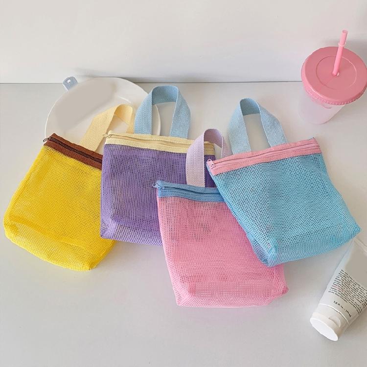 Mesh Shower Caddy Bag Portable Hanging Toiletry Bag with Zipper Toiletry Bag Beach Bag for Travel,Gym,Camping Swimming