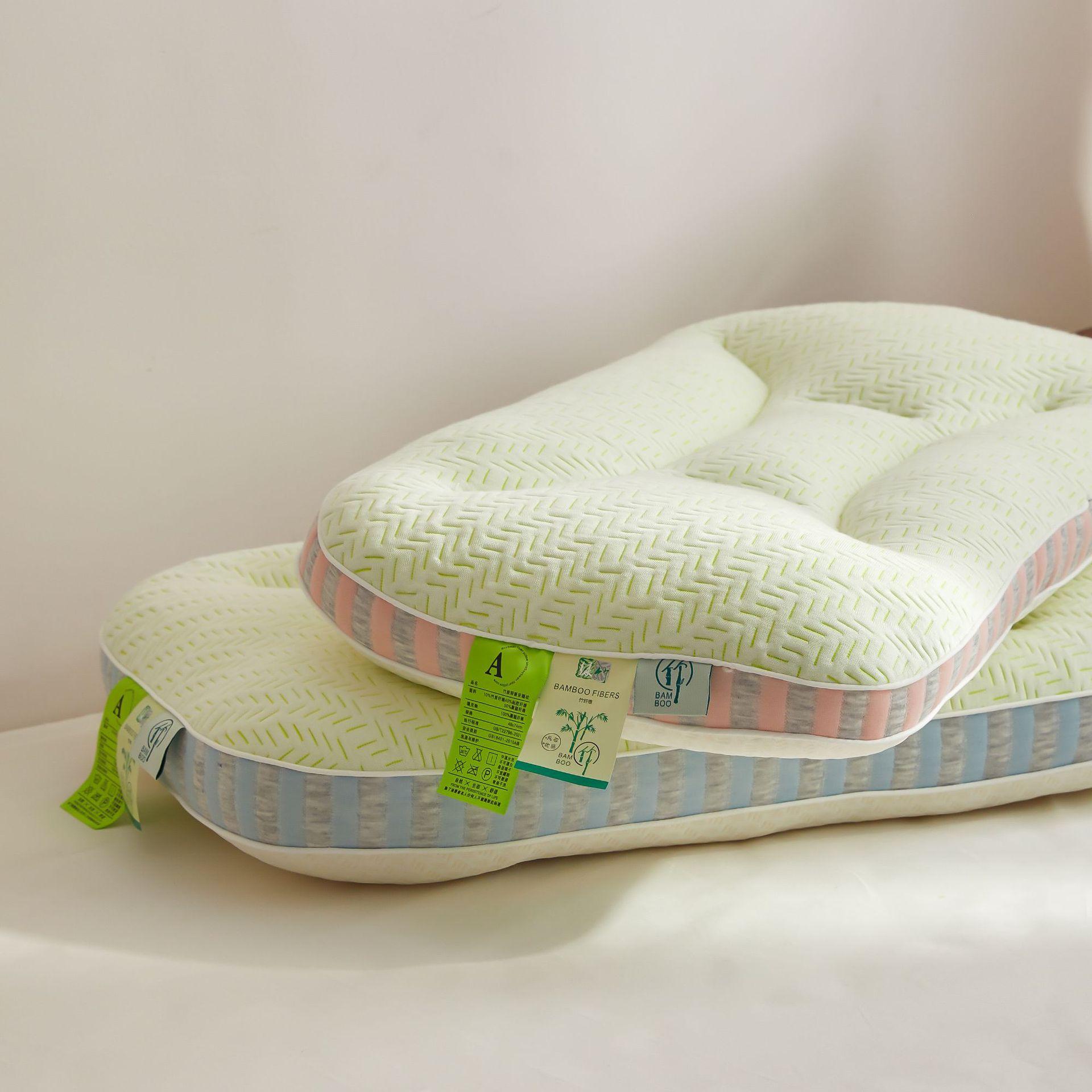 

Новая массажная подушка для защиты шеи с бамбуковым углем, антибактериальная, для сна, домашняя, трехмерная, для взрослых, для сна, подушка Core 48 * 74cm