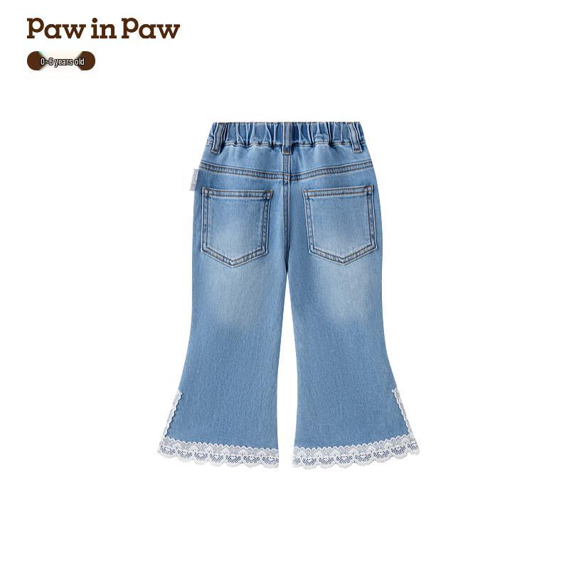 PawinPaw Girls Cartoon Bear Flare Denim Jeans 110