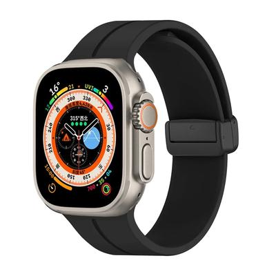 Magnetic Silicone Strap For Apple Watch Band 44mm 45mm 49mm 40mm 41mm 42mm 38mm Correa Bracelet iWatch Series 7 8 Se 6 9 Ultra 2