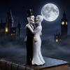 Kissing Skeleton Couple Figurine Wedding Skull Bride And Groom Sculpture Day of The Dead Gothic Resin Statue for Halloween Home Decor