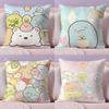 Kissenhülle Plüschstoff Weich Zweiseitig Bedruckt Sofa Warm Winter Zuhause Geschenk Kissenbezug Niedlich S-Sumikko G-Gurashi