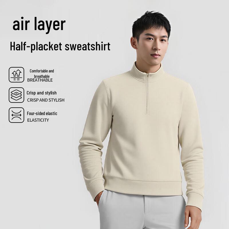 JEEP Men's Half-Zip Stand-Collar Sweatshirt