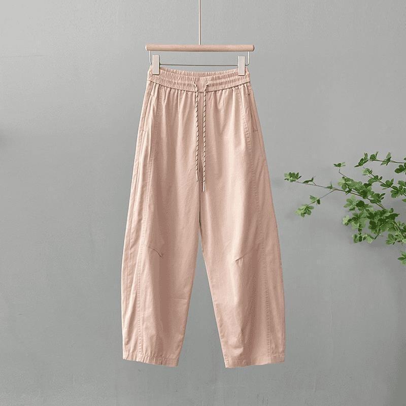 Women S High Waist Loose Fit Cropped Banana Pants