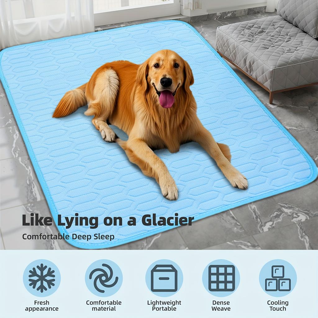 Summer Pet Cooling Mat Pad and Sleeping Pad Bed for Cat & Dog - Sweat Absorbent Surface - Keeps Your Pets Cool and Comfortable All Summer Long