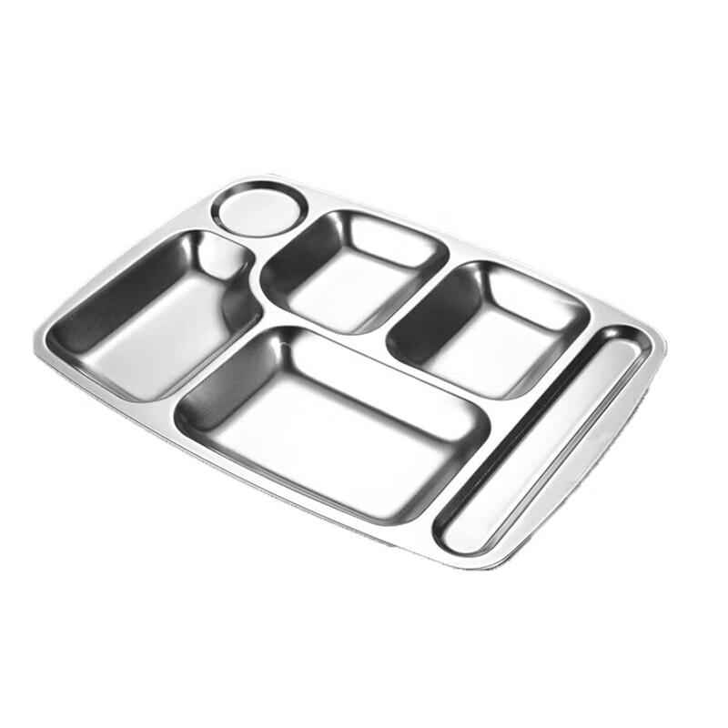JingJing RS304 Stainless Steel 6-Compartment Divided Plate
