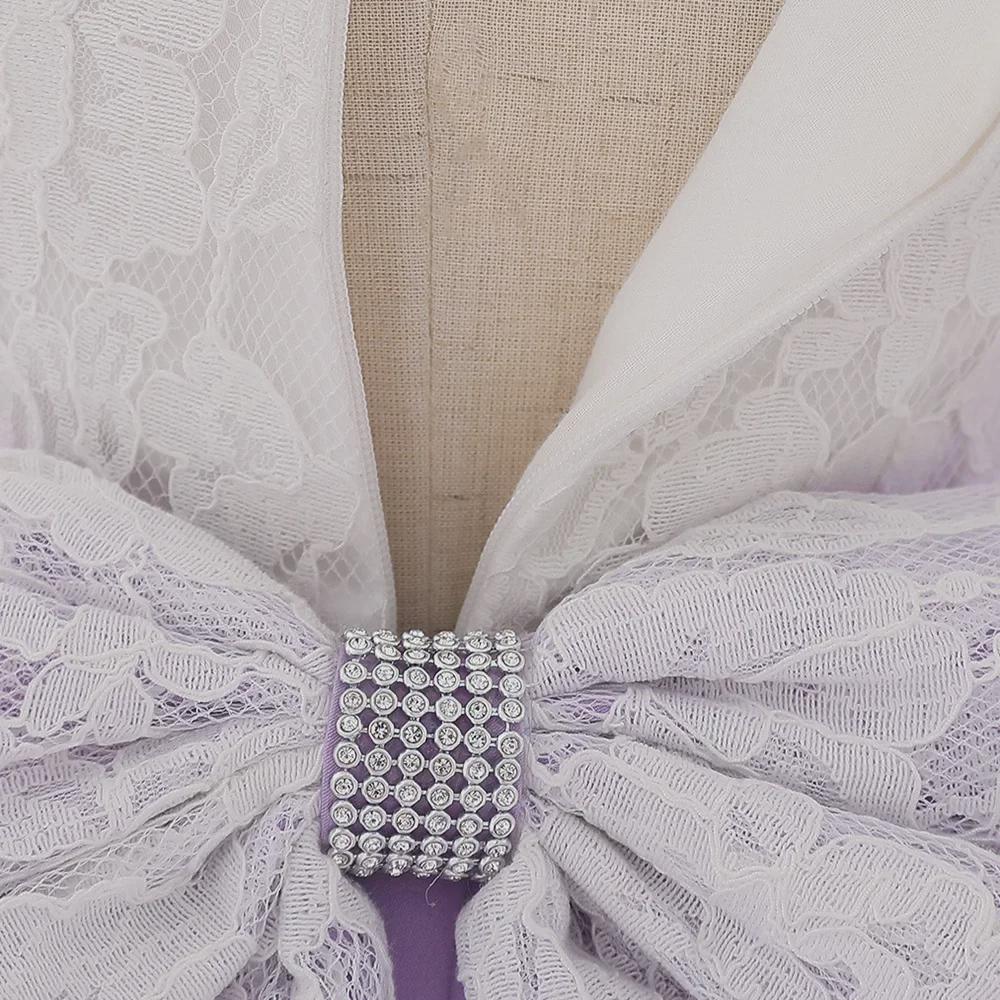 Rochie de botez din dantela cu fundita printesa bebelusi pentru fete, cu varste intre 1-3 ani