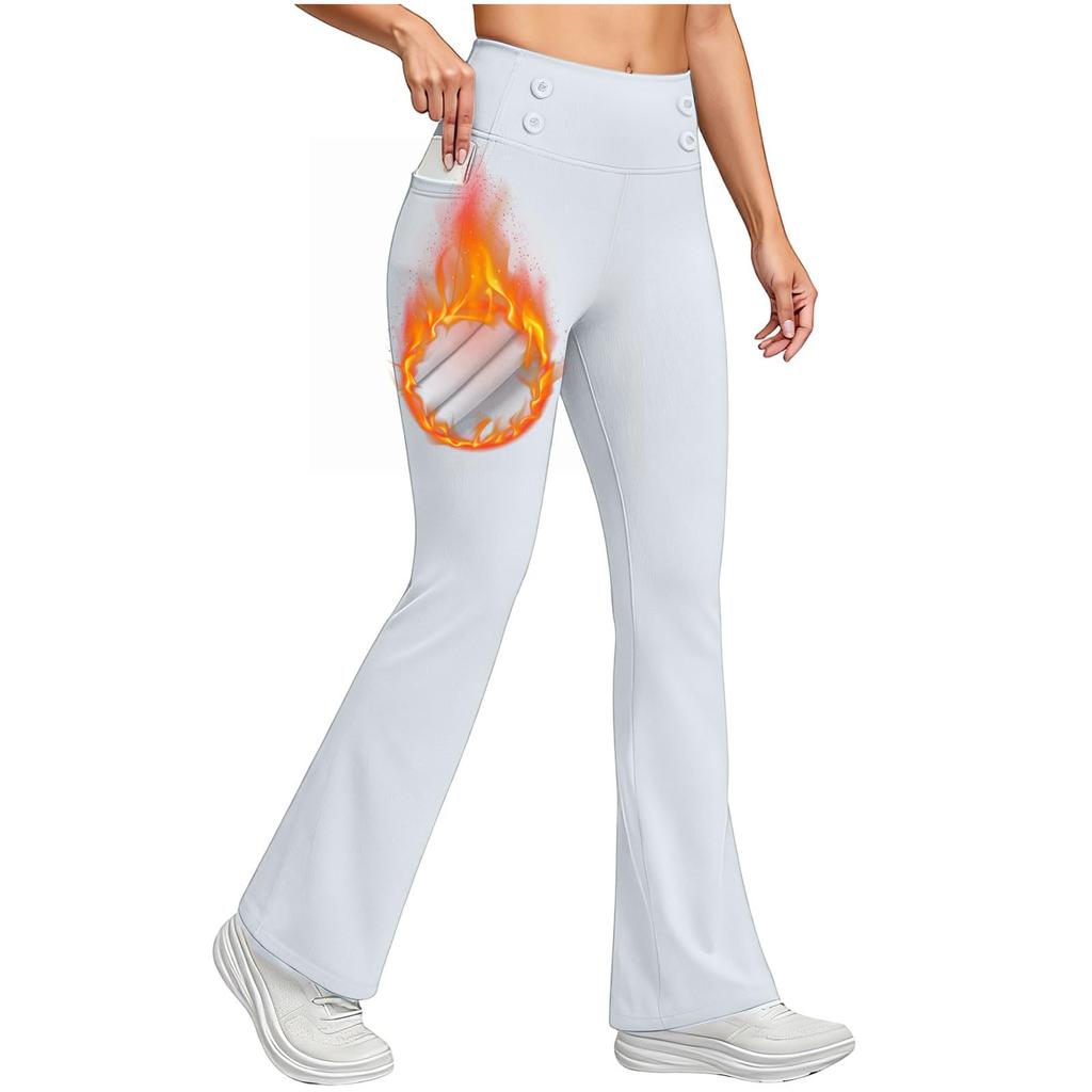 Women's Fashionable Color Warm Base Yoga High Waist Slimming And Slimming Casual Pants