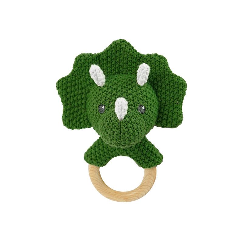 

Baby Plush Knitted Animal Rattles With Soft Pp Cotton For Newborn Comfort And Entertainment Triang Dragon