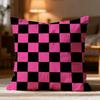 Hot Checkerboard Cushion Cover Soft Washable Pillow Case Multi-Scene For Couch Bed Travel Office Use