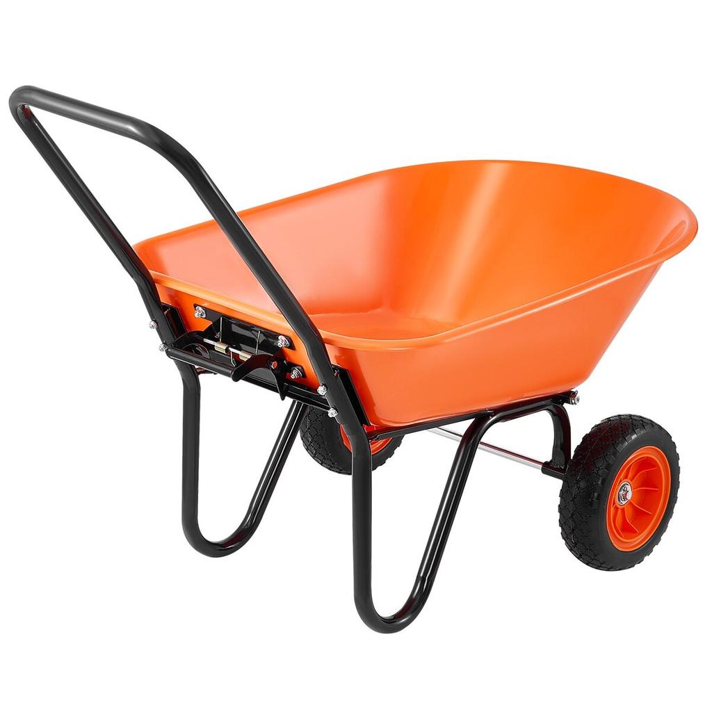 Wheelbarrow Cart 2 Wheels Garden Dump Cart 397 lbs Yard Utility Cart