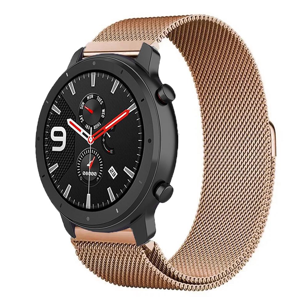 20mm 22mm Magnetic Milanese Strap for Amazfit Active 2/GTS 4 3 mini/GTR 47mm Metal Wristband for Amazfit Balance 2 1/Bip 6 Belt