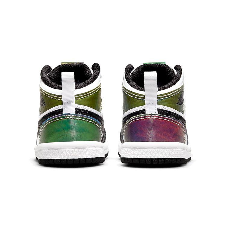 Air Jordan 1 Mid SE TD Heat Reactive Color Change Baby Sneakers White Black DM7804-100