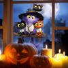 Cartoon Halloween Katze Fensteraufkleber - Selbstklebend Ohne Kleber Glasverschönerungsaufkleber