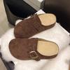 Platform Women's Shoes Bag Head Half Slippers Women's Outer Wear 2025 New Autumn and Winter One-pedal Lazy Cork Boken Shoes