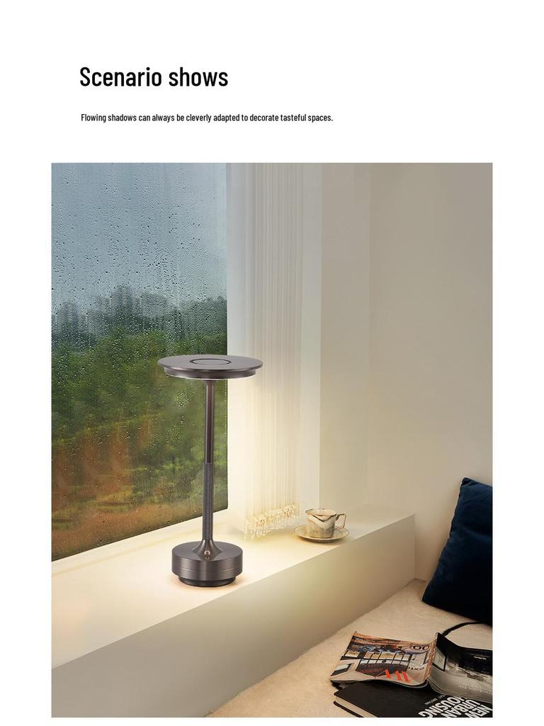 Luxury Rechargeable LED Bedside Table Lamp Atmosphere Night Light