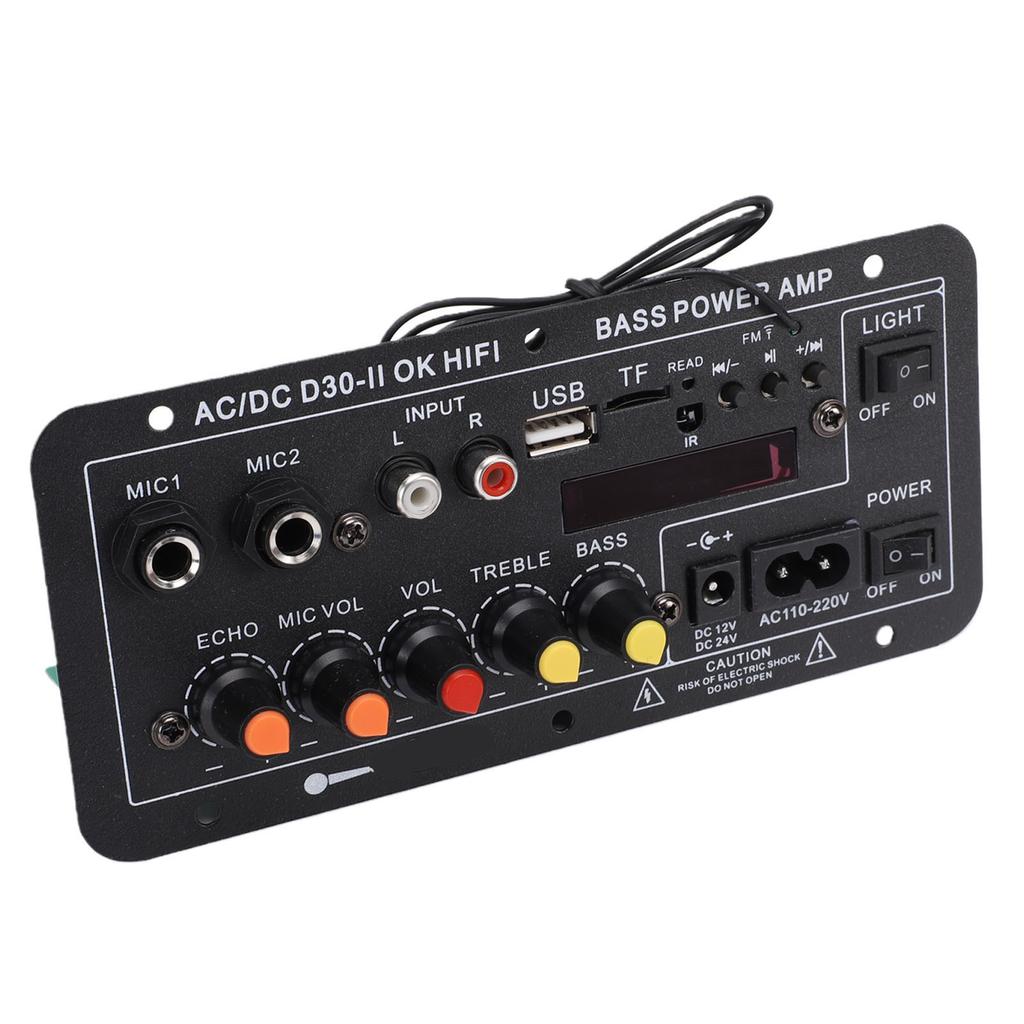 Audio Amplifier Board Bluetooth Power Amplifier Board with Digital Display MIC Input for Home Karaoke