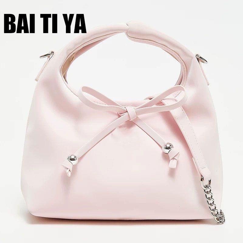 

Bai Tiya Bag Women s Handbag Small Carrying Bag High Quality Crossbody Bag Hobo Bag Tote Small Bag 2025 New Arrival Pink