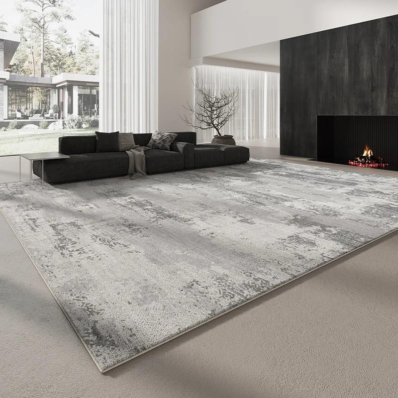 Italian Minimalist Carpets for Living Room Light Luxury Bedroom Decor Plush Carpet Fluffy Soft Grey Area Rug Home Thickened Mat